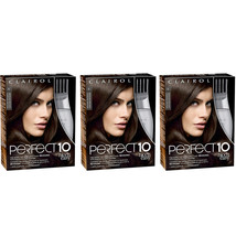 (3 Pack) New Clairol Nice&#39;n Easy Perfect 10 Permanent Hair Color, 5 Medium Brown - £40.85 GBP