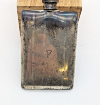 Super Cool Art deco MID CENTURY sterling silver Hip flask Early 1900&#39;s - £212.68 GBP