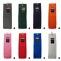 Brand Fusion Tri-Fold Velour Golf Towel. Navy, Grey, Black, White, Red, ... - $11.26