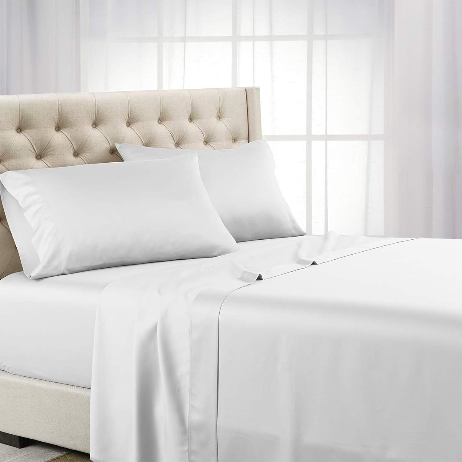 Abripedic Tencel Pillowcases, 600 Thread Count Silky Soft And Naturally Pure Fab