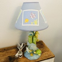 Sea Horse Fish Turtle Table Lamp &amp; Shade Child&#39;s Room Nursery Under the Sea - $41.71