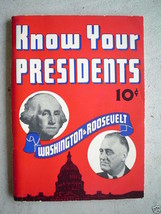 1940 Booklet Know Your Presidents Perks Bagg - $23.04 CAD