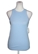 Loft Women&#39;s Perfect Ribbed Crew Neck Tank Top Periwinkle Blue Size Small S NWT - £10.08 GBP