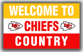 Kansas City Chiefs Football Welcome to Country Flag 90x150cm 3x5ft Best Banner - £12.02 GBP