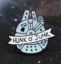 Star wars Millennium Falcon! Hunk of junk metal enamel pin, new - $6.00