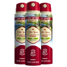 Old Spice Men&#39;s Aluminum Free Deodorant Dry Body Spray, Fiji, 24/7 Odor ... - $47.99