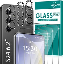 3 3 Pack Glass Screen Protector for Samsung Galaxy S24 with Camera Lens Protecto - £12.06 GBP