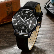 watches mens quartz black bezel silver dial colour with multi function - $12.76
