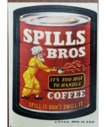  1974/ 6th S TOPPS WACKY PACKAGE sticker SPILLS BROS It&#39;s Too Hot To Handle - $35.76 MXN