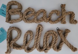Seaside Beach Nautical Wall Rope Messages w Hanging Loops 1/Pk Select: Message - £3.18 GBP