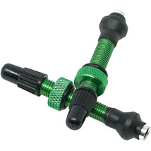 Industry Nine Tubeless Valves - 40mm, Green, Pair Removable Valve Cores - £37.95 GBP