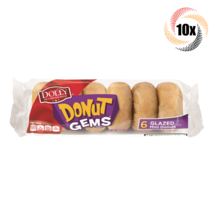 Full Box 10x Pack Dolly Madison Bakery Donut Gems Glazed Mini Donuts 3.7oz - £21.40 GBP