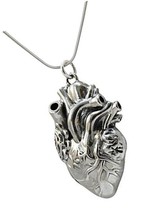 Sterling Silver Lifelike Anatomical Heart - £204.64 GBP