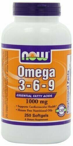 Primary image for NOW Foods Omega 3-6-9 1000mg, 250 Softgels by Now Foods
