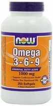 NOW Foods Omega 3-6-9 1000mg, 250 Softgels by Now Foods - £22.79 GBP