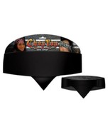 Solid Black Chop Top Biker Headband Bandanna Sweatband Head Wrap - £12.78 GBP