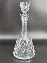 Liquor Decanter 12&quot; with Stopper Heavy 3lb 13oz Clear Cut Crystal Glass ... - $34.92