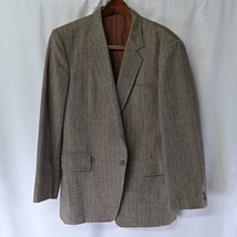 Deadstock 50s 42S Brown Herringbone Bespoke Tweed Hamilton Blazer Sport Coat - £79.92 GBP