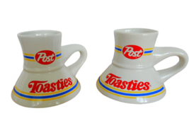 Set of Post Toasties cereal advertising mug wide base travel coffee cups... - £16.01 GBP