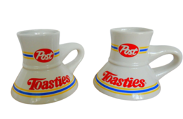 Set of Post Toasties cereal advertising mug wide base travel coffee cups... - £15.29 GBP