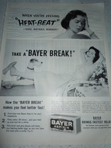 Vintage Bayer Aspirin Bayer Break Print Magazine Advertisement 1960 - $5.99
