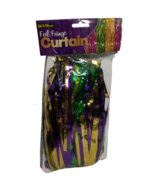 Metallic Foil Mardi Gras Doorway Tinsel Curtain Backdrop Decoration (96&quot;... - £3.79 GBP