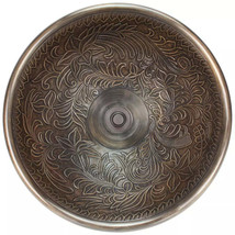 Linkasink Cast Bronze 14&quot; Circular Antique Bronze Bathroom Sink - Model B025AB - £1,025.73 GBP