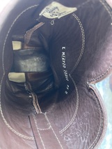 Vintage Larry Mahan full quill Ostrich leather brown  cowboy boots men’s 9.5 D  image 8