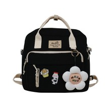 Korean Style Canvas Small Mini Backpack For Women bag for school girl 2021 Flowe - £39.55 GBP