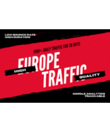 Drive 1500 daily Europe traffic for 30 days to your site - $523.50 MXN