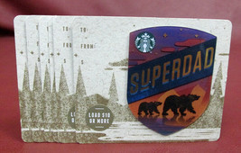 Lot of 6 Starbucks 2018 Die Cut SUPERDAD Key Chain Gift Cards New with Tags - £14.03 GBP
