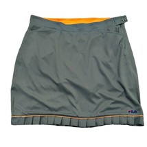 FILA Athletic Skort Skirt Womens Size 14 Gray Orange Golf Tennis Ruffle ... - $11.54