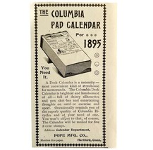Pope Bicycle Columbia Calendar 1894 Advertisement Victorian Bikes ADBN1ddd - $367.32 MXN