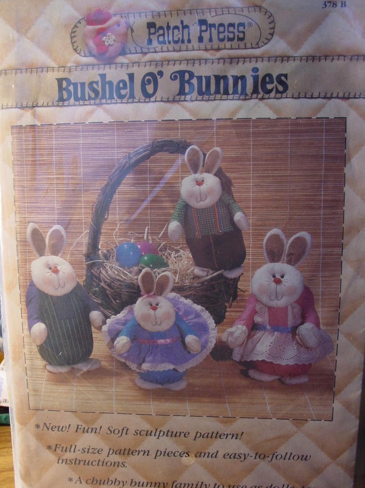Sewing Pattern Bushel o' Bunnies toys Uncut - $5.00