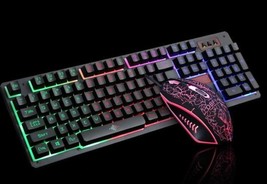 Z4 104 Keys LED Flame Gaming Keyboard with 2000 DPI Mouse - £31.71 GBP