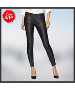 Women&#39;s Leather Pants Genuine Lambskin Leather Party Skinny Legging Trou... - $2,233.30 MXN