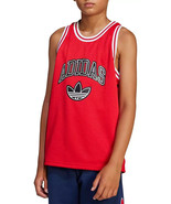 ADIDAS Boy’s ORIGINALS TANK TOP Mesh Jersey Size Large JW1982 RED Pull Over - $367.86 MXN