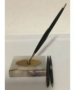 Vintage Parker Magnetic Desk Set Marble Base &amp; 3 Pens - $117.60