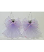 (2) Light Purple Angel Ornaments NEW Handmade - $9.80