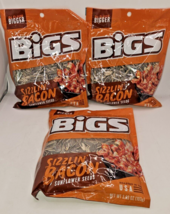 3 BIGS Bacon Salt Sizzlin&#39; Bacon Sunflower Seeds 5.35-Ounce Bag 3-Bags - £10.90 GBP