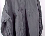 Apt. 9 4XB men&#39;s button front black charcoal gray long sleeve casual shirt - £11.83 GBP