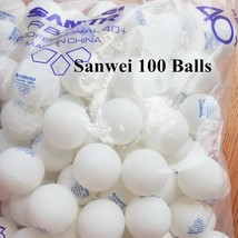 100Balls SANWEI 3- ABS 40+ 2019 New Table Tennis Ball ITTF Approved training New - £101.98 GBP