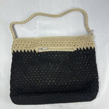 The Sak Black With Beige Woven Shoulder Bag Excellent Condition - £23.27 GBP