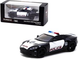 Aston Martin DBS Superleggera &quot;Seacrest County Police&quot; Black and White 1/64 Die - £22.03 GBP