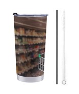 Mondxflaur Funny Lovely Steel Thermal Mug Thermos with Straw for Coffee - $28.78 CAD