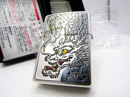 Japanese Pattern Dragon Engraved Zippo 2016 MIB Rare - £73.84 GBP