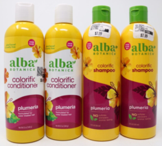 Alba Botanica PLUMERIA Colorific Shampoo &amp; Conditioner Lot of 4 New - £23.19 GBP