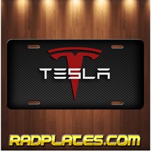 TESLA Inspired art simulated graphite aluminum license plate tag NEW - £15.54 GBP