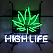 Premium Neon Sign High Life Leaf Bar Pub Licensed Neon Light 18&quot; by 14&quot; - £174.33 GBP