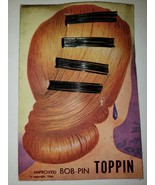 Vintage 1946 Toppin  Bob-Pin Store Display Card  With original Pins NOS ... - $22.99